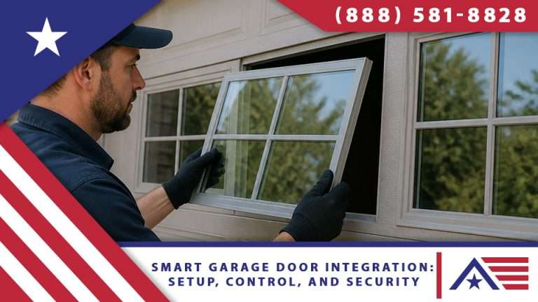 Garage door window repair with glass repair, new window inserts, and window replacement done near you.